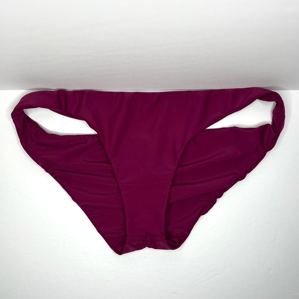 Free People Zinke Magenta Pink Katie Bottom Size L Hipster Solid Designer Surfer - Picture 2 of 10